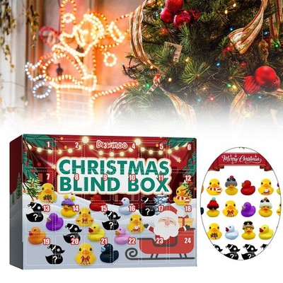 24 Weihnachts Adventskalender mit Gummienten Geschenkideen