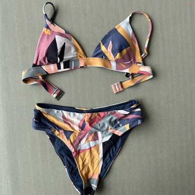 RIP CURL TROPICAL PRINT BIKINI WOMENS SZ S 