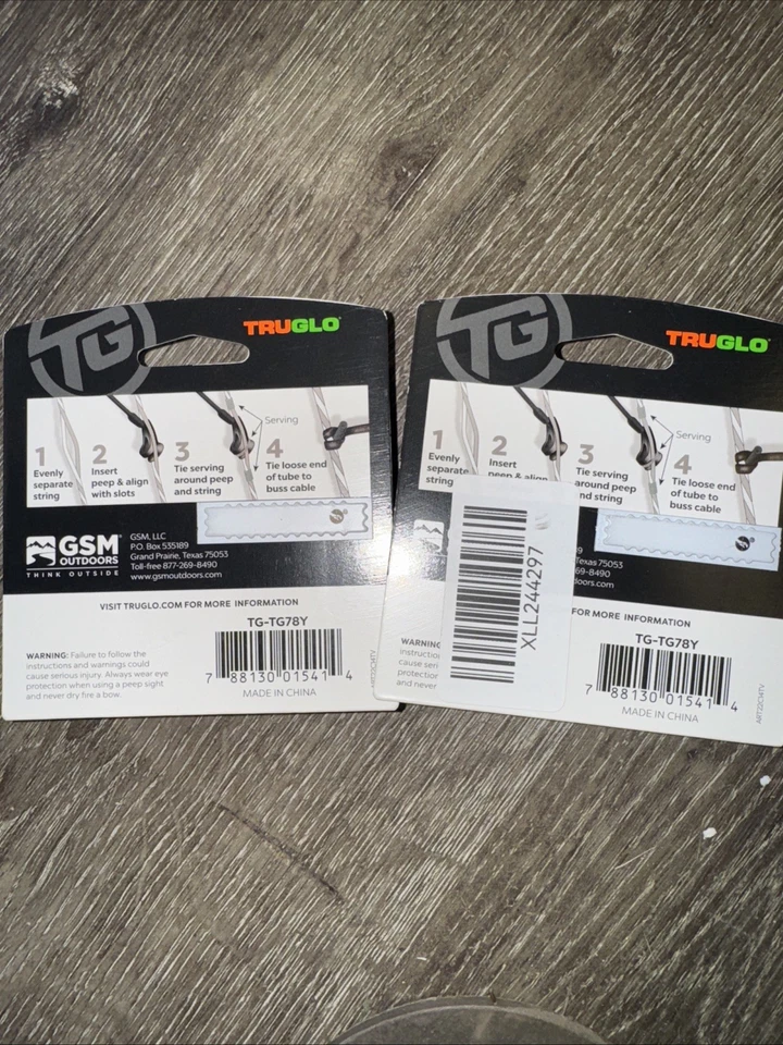 (2)-Truglo Centra Peep Xtreme 3/16" Tubo Peep con Tubo NEGRO TG78Y Nuevo Foto 2 de 2