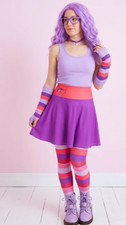 Aurora Stardust Alaska Rainbow Purple Heart Stretchy Skirt - Made In The USA
