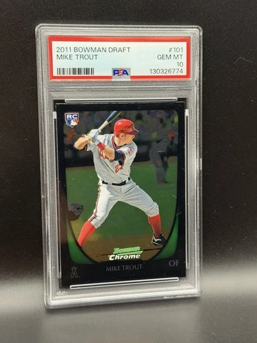Mike Trout 2011 Bowman Draft Chrome #101 Rookie Card PSA 10 Gem Mint RC