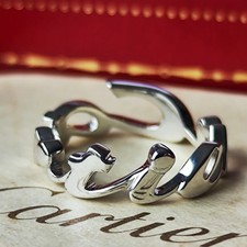 Cartier Signature Ring 18K White Gold (Size 5...