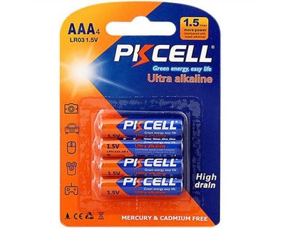 PKCell Ultra Alkaline AAA Batteries (Mercury & Cadmium Free)4 Pack - PKE511928