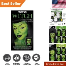 Professional Witch Character Makeup Kit - Complete Set with Tools & Instructions