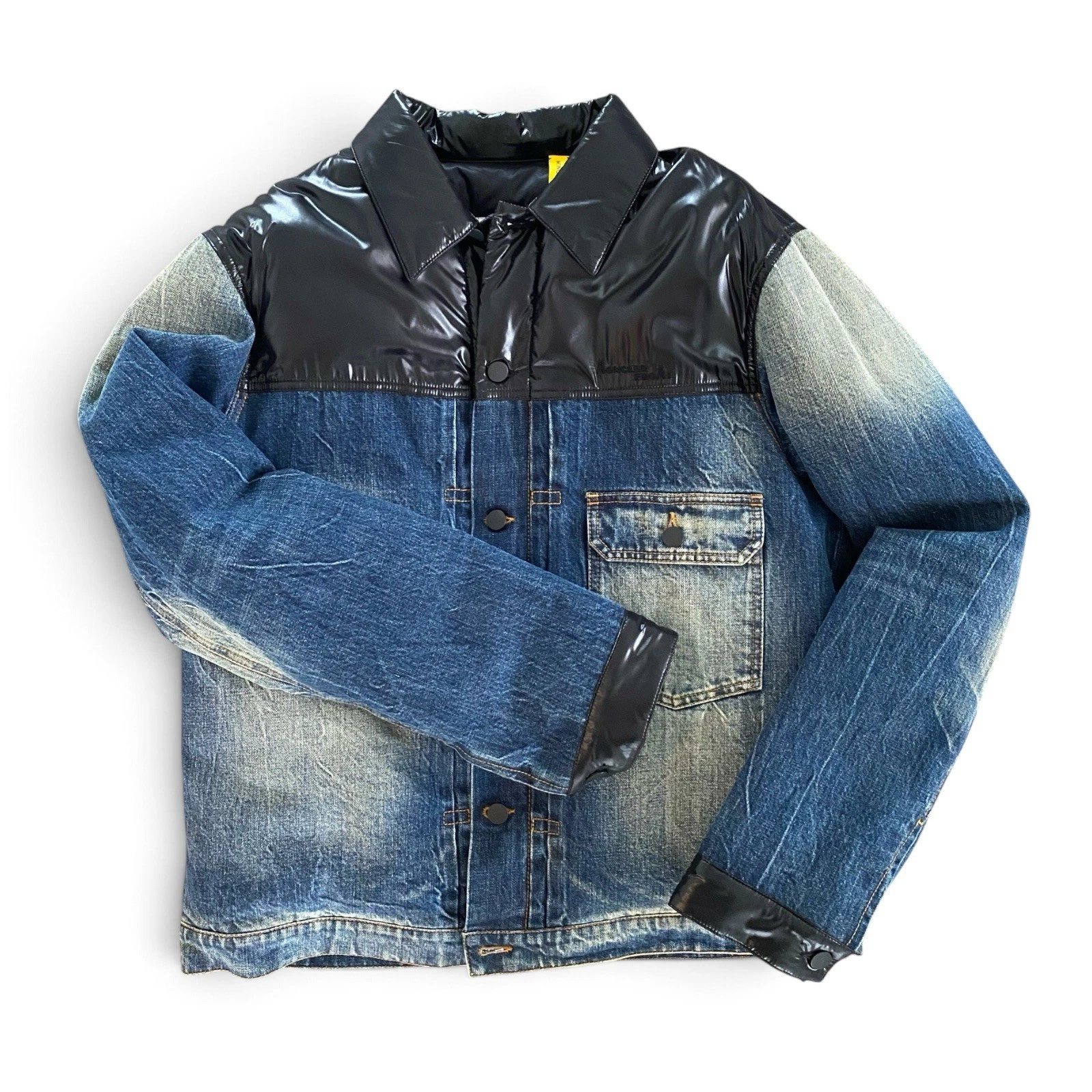 Moncler Genius x Fragment Shady Denim Down Jacket Hiroshi Fujiwara Men's 4 US XL - product detail image 1