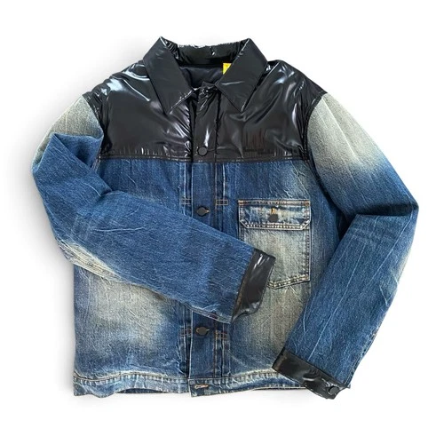 Moncler Genius x Fragment Shady Denim Down Jacket Hiroshi Fujiwara Men's 4 US XL video thumbnail