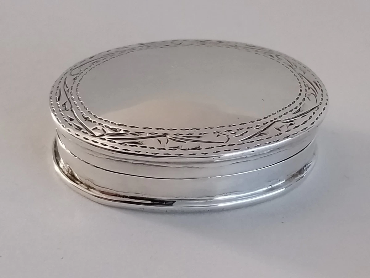 925 Silver Pill Box in Antique Solid Silver Boxes for sale | eBay UK