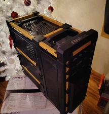 Antec LanBoy Air Blue ATX Mid Tower w/GPU Motherboard Power Supply RAM