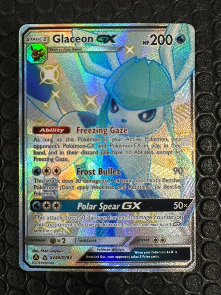 Glaceon GX SV55/SV94 Hidden Fates: Shiny Vault Holo Near Mint