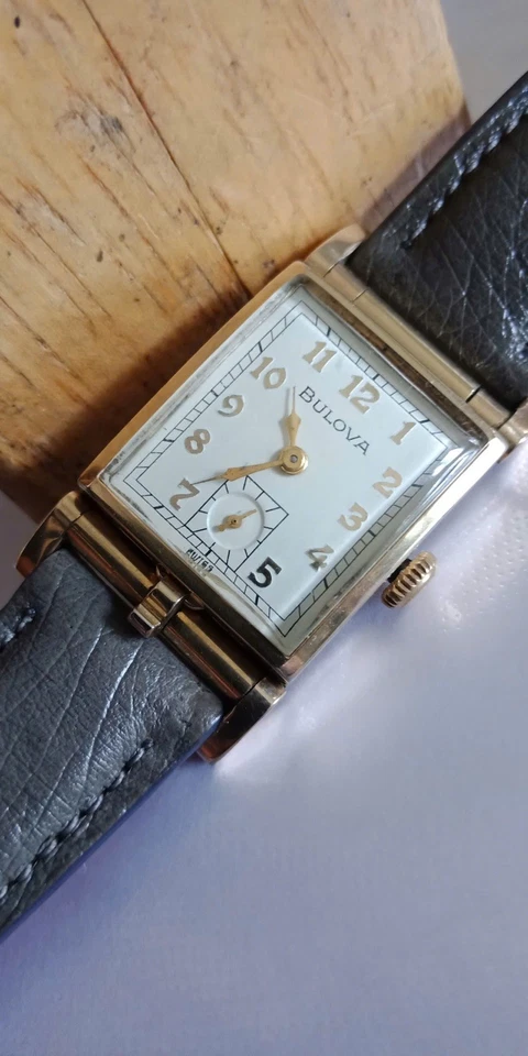 1950s BULOVA Flip Top Photo relógio social masculino folheado a ouro laminado 10k - Imagem 3 de 4