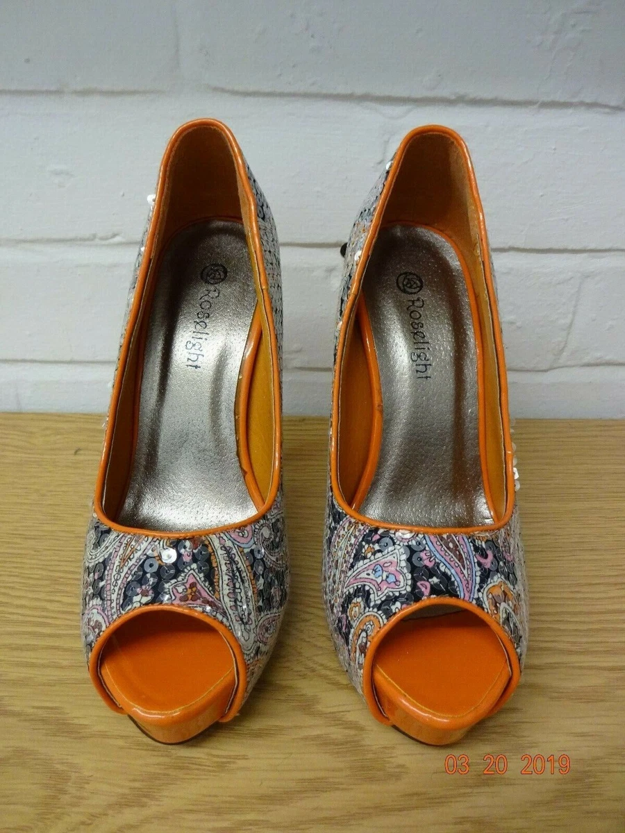 Orange peep on sale toe heels