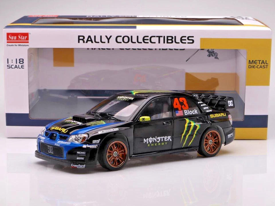 Subaru Impreza WRC06 Ken Block Monster Energy, ech.1:18 long. 25cm,neuve - Photo 3/4