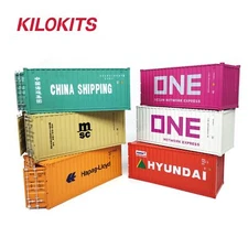 1/35 Scale 20ft Plastic Decorated Dry Container Model Kits Freightcar Loads