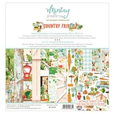 Mintay Papers - Country Fair 12x12 Paper Set + Bonus Sheet Scrapbook Cardmaking