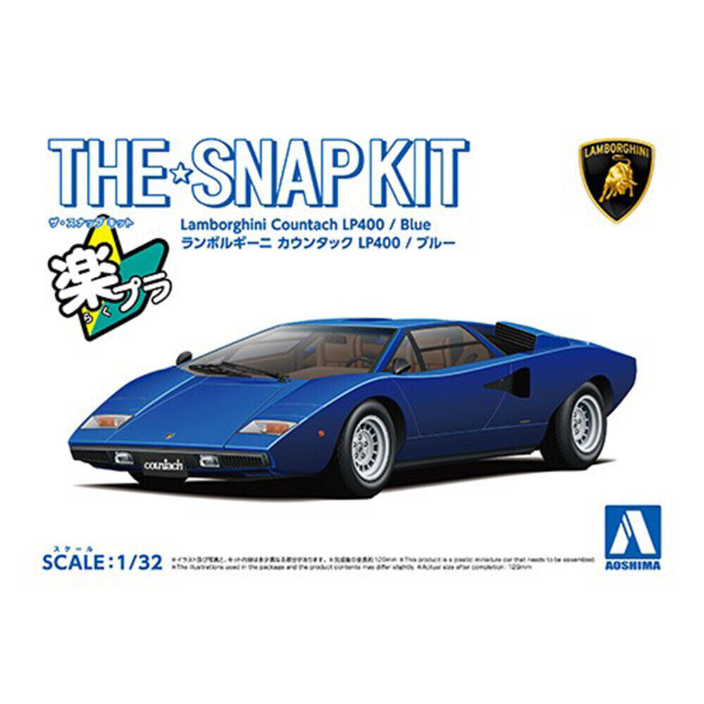 Aoshima 1/32 LAMBORGHINI COUNTACH LP400 Plastic Model Kit *RED* | eBay
