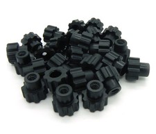 Nylon PLASTIC Black Knurled Thumb Nut, 10-24, Qty 25