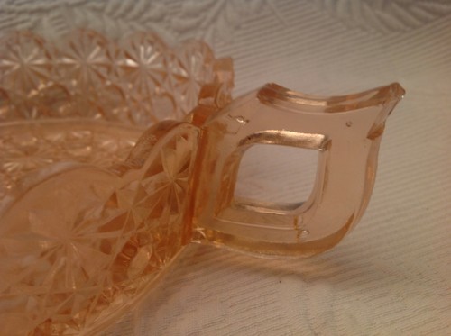 Pink Depression / Elegant Glass Lot Nappy + Handled Shot Glass Two (2) Pieces - Picture 12 of 12
