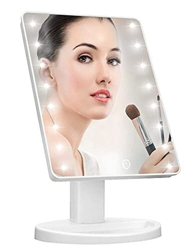 Beleuchteter Kosmetik Schminkspiegel 16 LED Lichter 180 Grad Drehung Beleuchteter Spiegel - Bild 1 von 3
