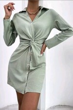 Green Tunic Robe Dress Women's XL