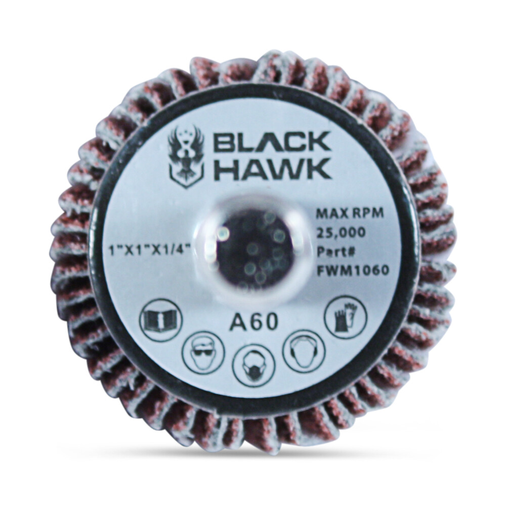 CGW 39921 Flap Wheels - 10-Pack, 60 Grit, Aluminum Oxide, 1-1/2x1 1/4 Shank For Heavy-Duty Grinding & Finishing