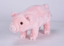 cute plush pig toy high quality pink pig doll gift about 36x14x17cm