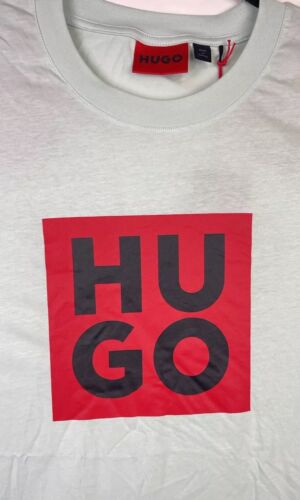 Hugo Men's Short Sleeve Regular Fit Crew Neck Logo Print T-Shirt Pastel XL - Picture 2 of 7