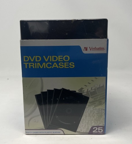 Verbatim DVD Video Trimcases Pack Of 25 Trim Cases Sealed - Picture 2 of 4