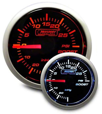 Prosport Performance ELECTRIC BOOST GAUGE-Amber & White 2 1/16'' 52mm