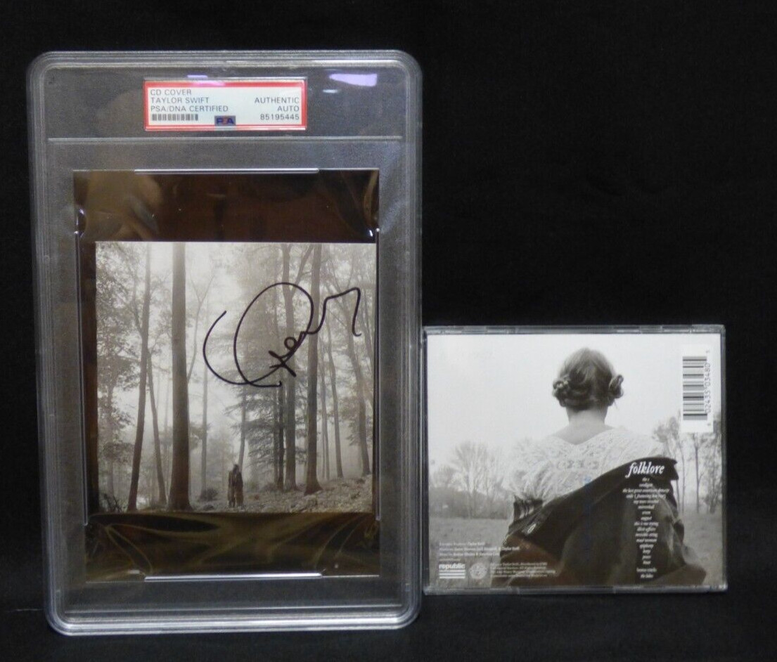 Taylor Swift Signed Folklore CD PSA/DNA Certified Autograph Encapsulated With CD