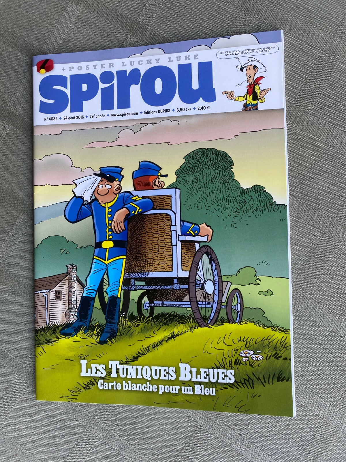 Spirou Weekly N°4089 In Excellent Condition Complete With Its Lucky Luke Poster
