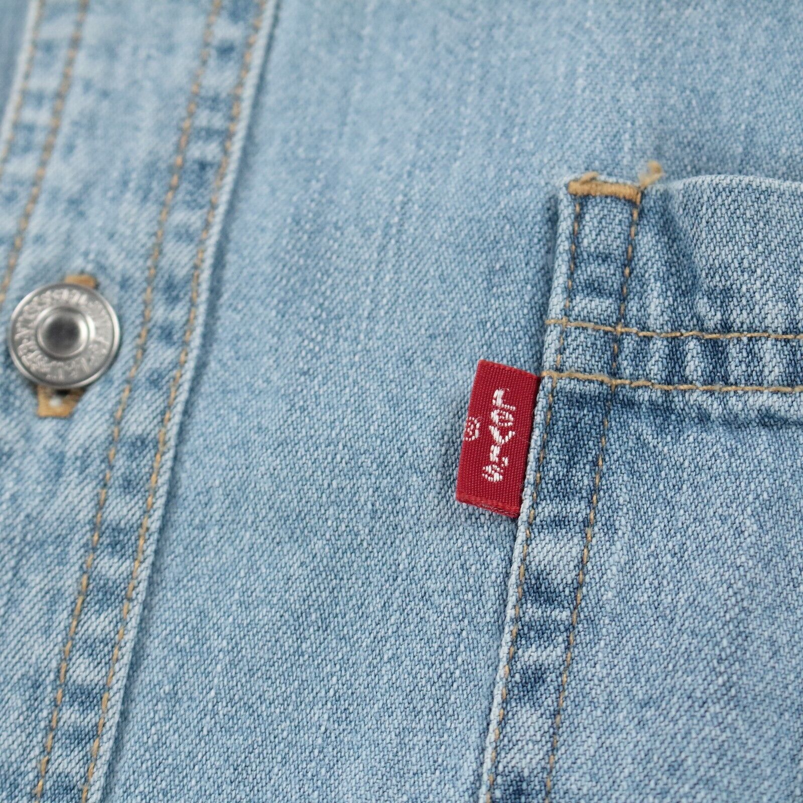 LEVI'S Red Tab metal button chambray work shirt X… - image 3