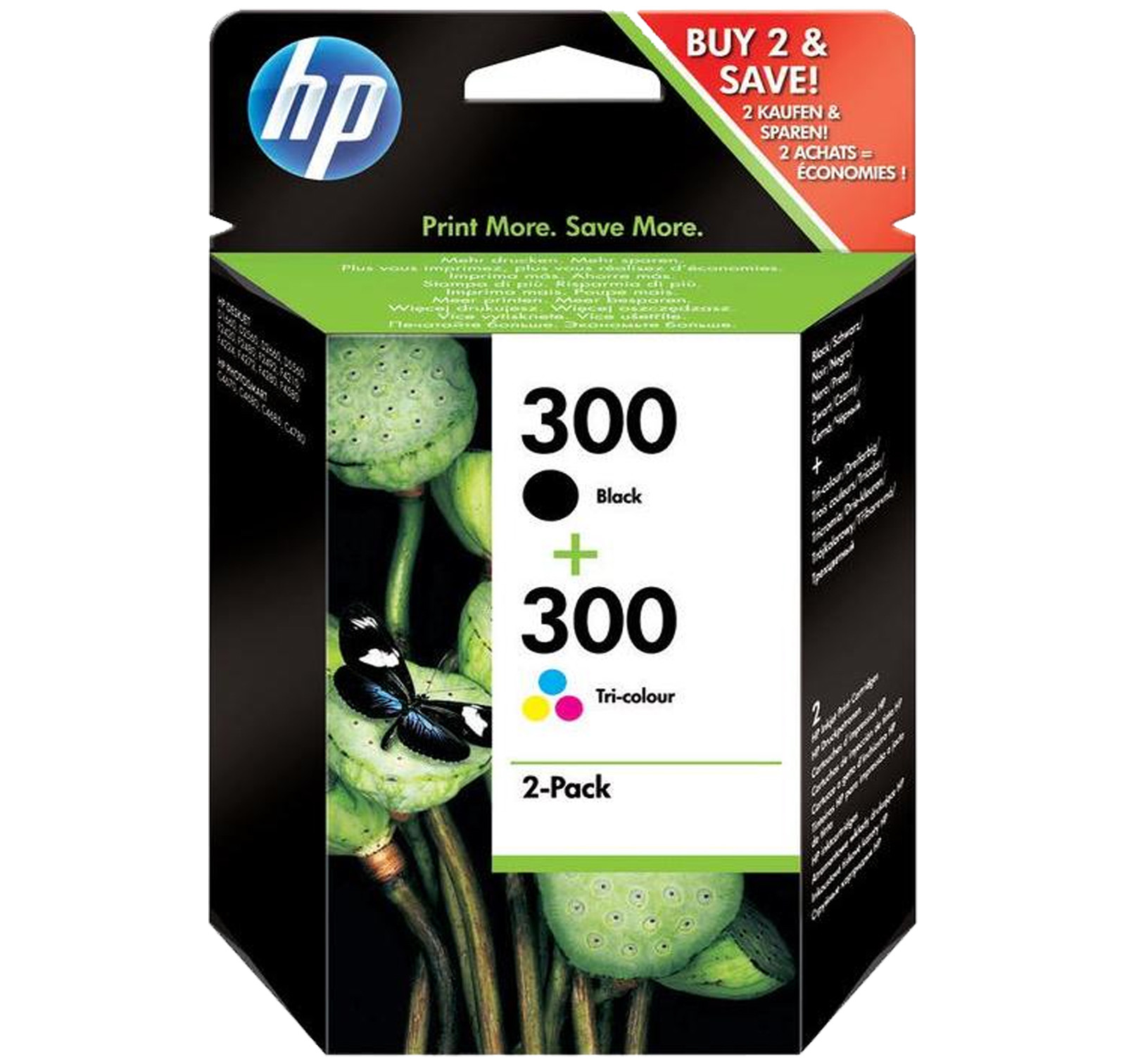 HP 300 Pack de 2 Cartuchos de Tinta - Negro/Tricolor (CN637EE) | Compra  online en eBay