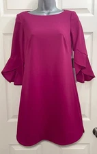 NWT Vince Camuto's Tulip Sleeve Wine Dress Size 0 Beautiful Cocktail/Party Dress