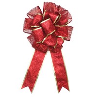 Tinksky Christmas Tree Topper Bow Handcraft Double-layer Christmas Bowknot Bo... on sale Tinksky Christmas Tree Topper Bow Handcraft Double-layer Christmas Bowknot Bo... on sale