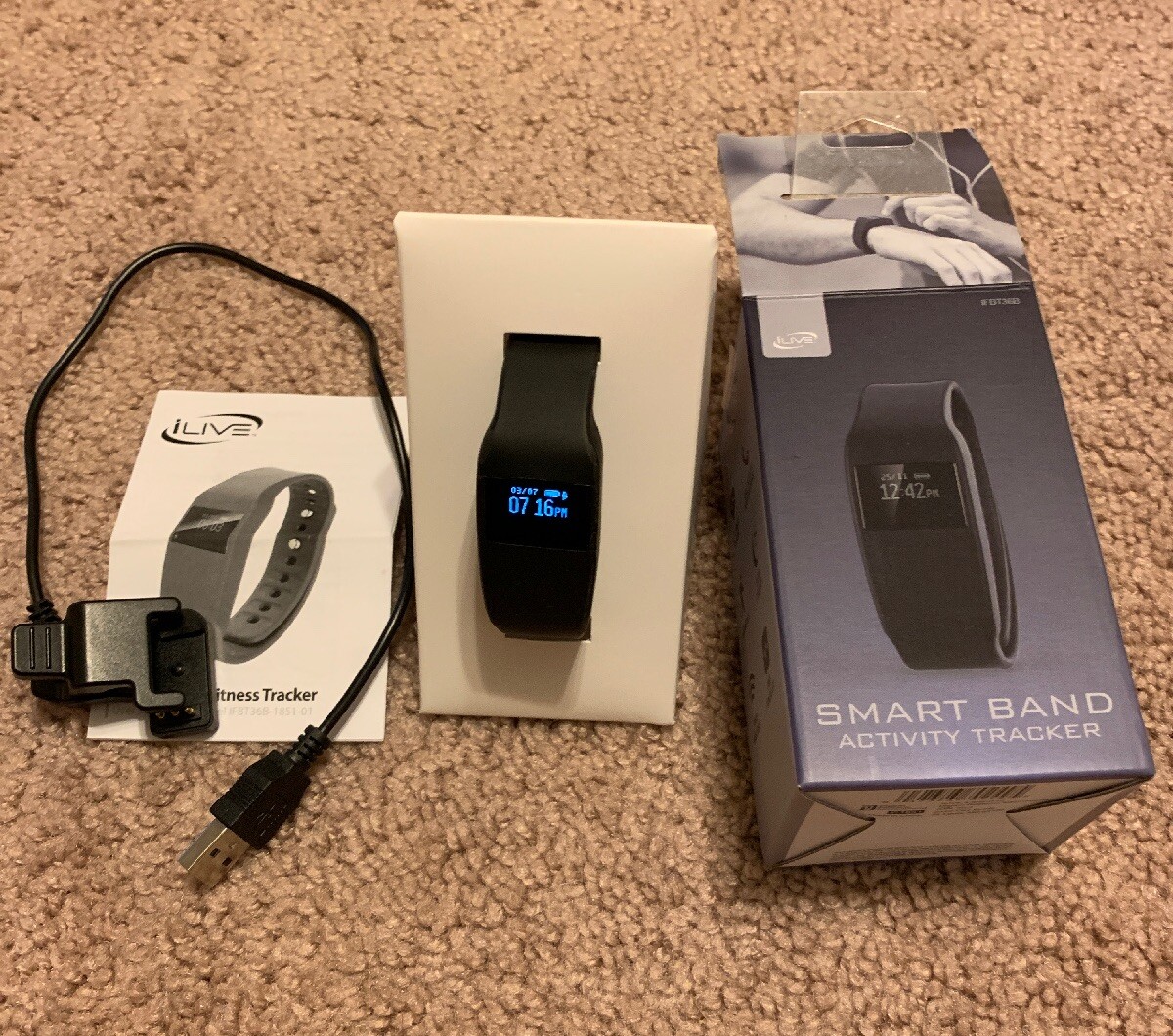 ILive IFBT36B Smart Band Activity Tracker Receives Text Messages