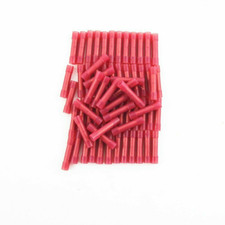 100 Car Audio Wire Butt Connectors Red NYLON 22-18 Ga AWG Gauge Terminals Crimp