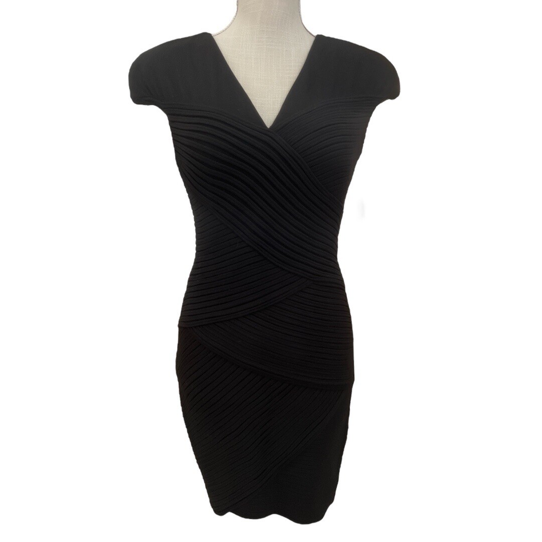 Robert Rodriguez womens dress sz 2 black bodycon cocktail club tight zipper  LBD | eBay