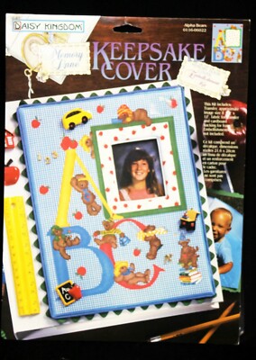 Vtg 90s Daisy Kingdom Alpha Bears Keepsake Cover Memory Book Embellishment Kit