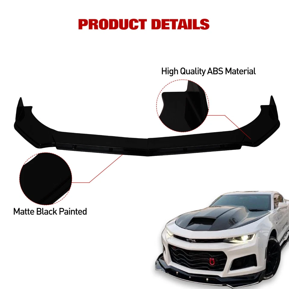 For Fiat 500 500L &Si 78.7" Side Skirt /Rear Front Bumper Lip Splitter+ - Изображение 4 из 4