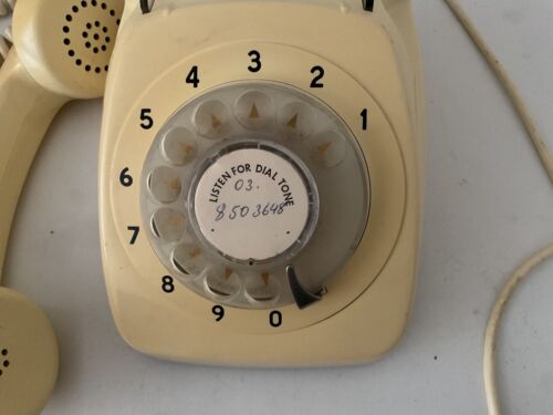 Rotary Dial Telephone - Cream - Very Good Condition…FREE POST. - Picture 5 of 8