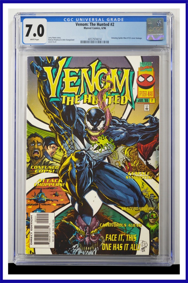Venom The Hunted #2 CGC Graded 7.0 Marvel June 1996 White Pages