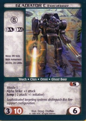 4x  Gladiator C Executioner - U Ungraded Unlimited - Battletech