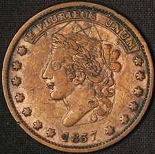 1837 Hard Times Token - Not One Cent for Tribute - Free Shipping USA