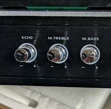 Pyle PD1000BA Turn Dial Knobs Replacement Parts (3) Echo M. Treble Bass - +