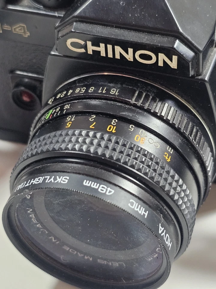 Boîtier boîtier Chinon CM-4 appareil photo reflex argentique Dans L'état - Photo 3/4