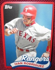 2014 TOPPS DIE-CUT MINI #TM-78 IVAN RODRIGUEZ (1989 design)