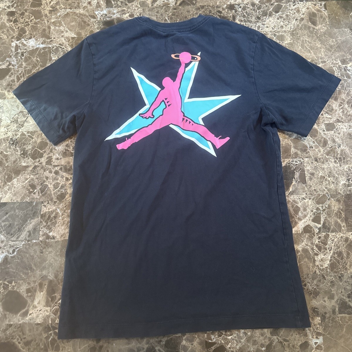 Jordan T Shirt Men S Pink Big Jumpman Logo Short Sleeve
