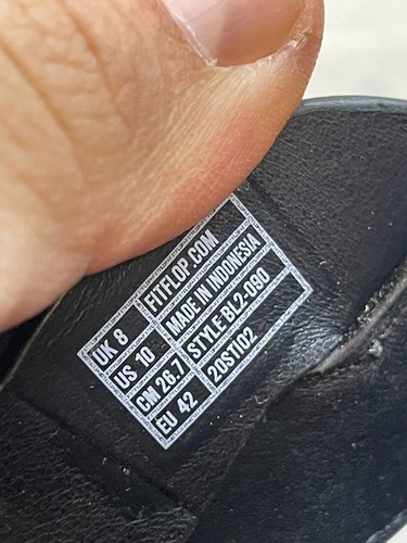 Fitflop Reagan Rope BL2-090 Women 10 Black Leather Ankle Strap Slingback Sandal - 第 9/11 張圖片