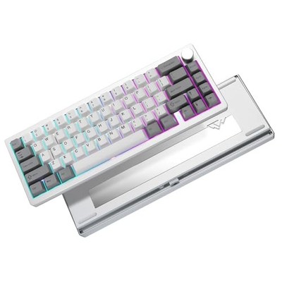 YUNZII AL68 60% Aluminum Wireless Mechanical Keyboard QMK/VIA Hot Swap Silver