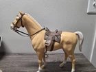 Vintage Louis Marx Johnny West Toy Horse Thunderbolt With Accessories 13"